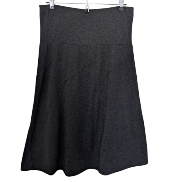 prAna Daphne Skirt Knee Length Charcoal Grey Cotton Blend Women's size Small - Picture 2 of 13